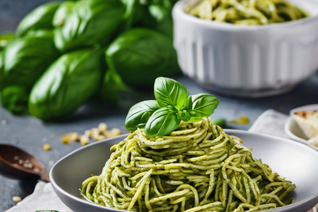 Bazalkové pesto pasta